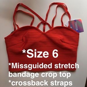 Missguided Stretch Bondage Crop Top
