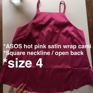ASOS Pink Satin Wrap Cami