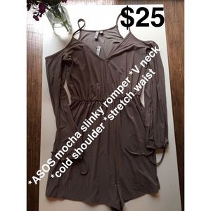 ASOS Mocha Slinky Romper