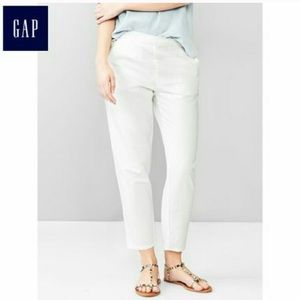 White linen pants