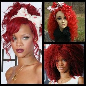 Big Red Voluminous Long Curly Wig