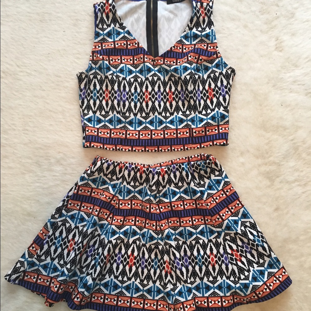Adorable two piece skirt set