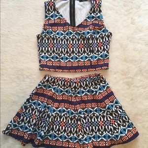 Adorable two piece skirt set
