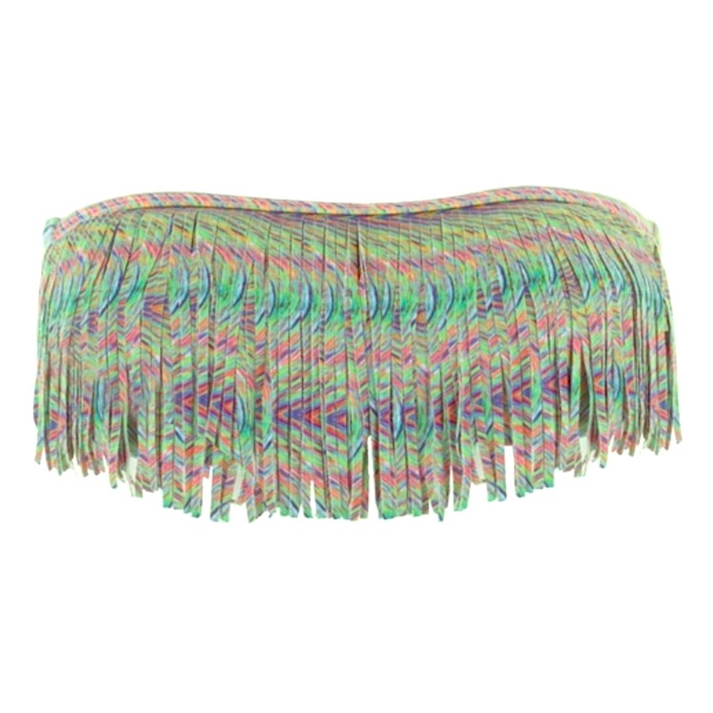 L*Space fringe bandeau bikini top