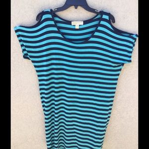 Sporty cold shoulder MK dress