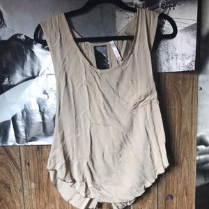 Sleeveless Tan  Top