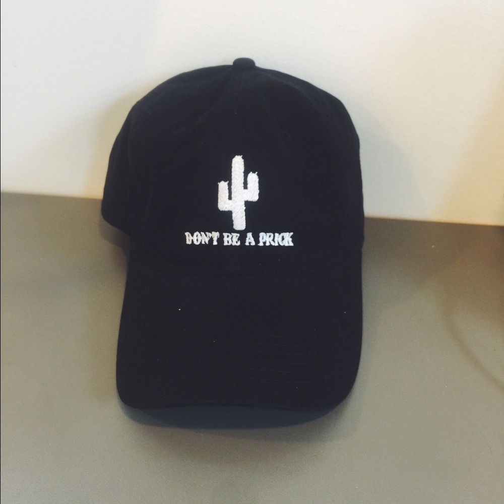 Black Unstructured Baseball cap.