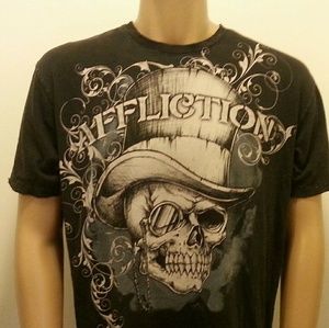 Mens Affliction Grapic T shirt 2XL
