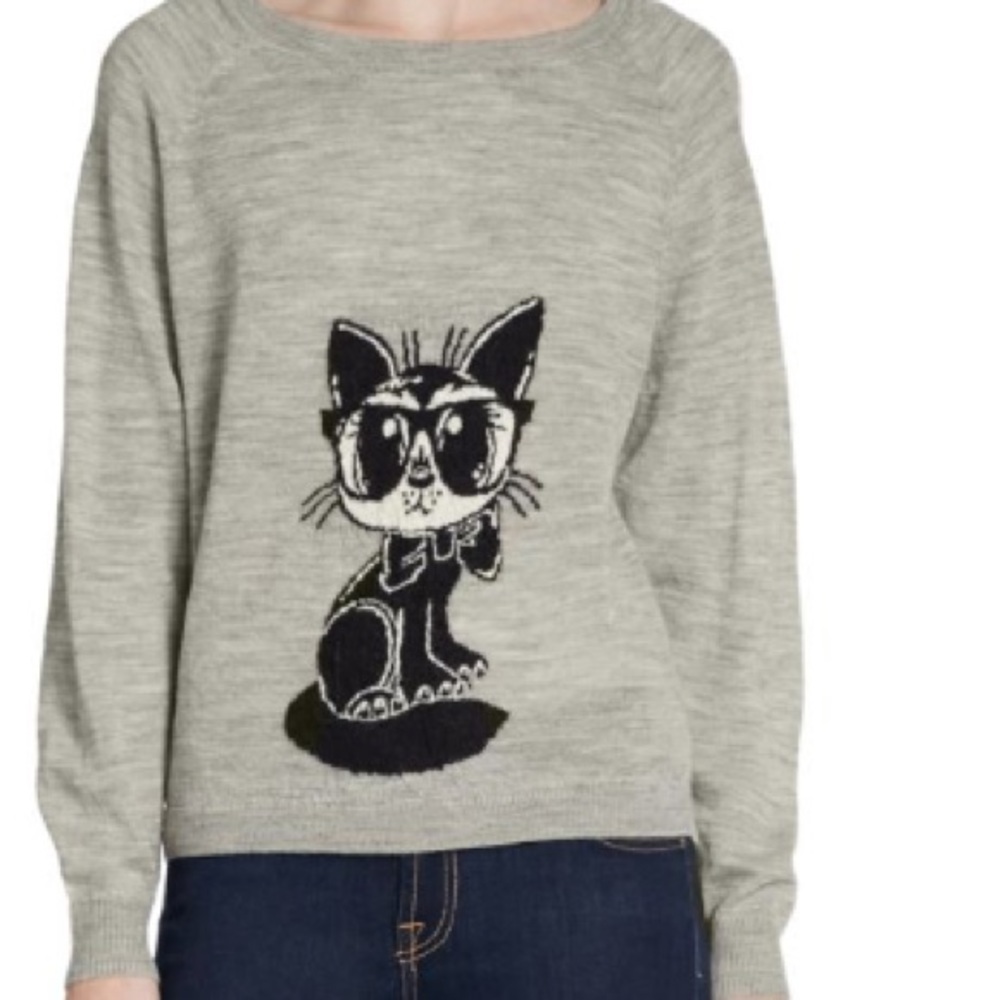 Geeky cat wool sweater
