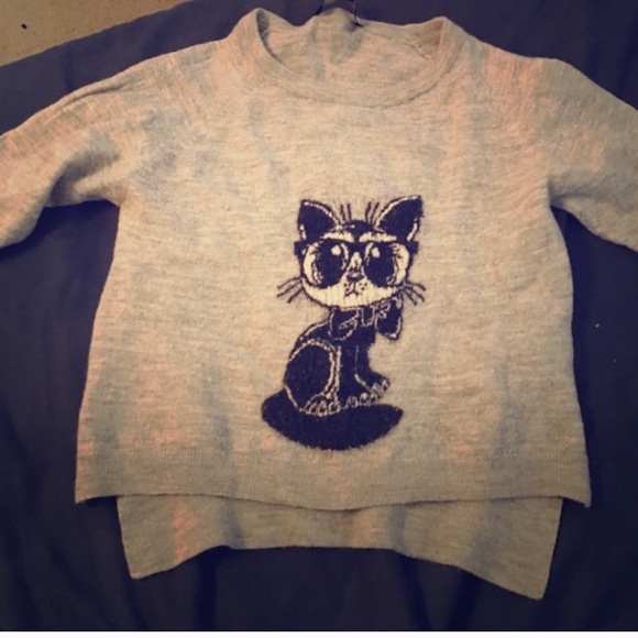 Geeky cat wool sweater - Picture 3 of 5