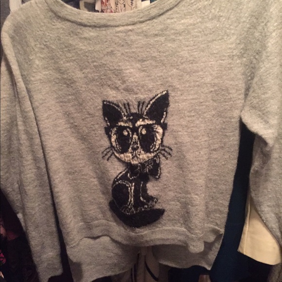 Geeky cat wool sweater - Picture 5 of 5