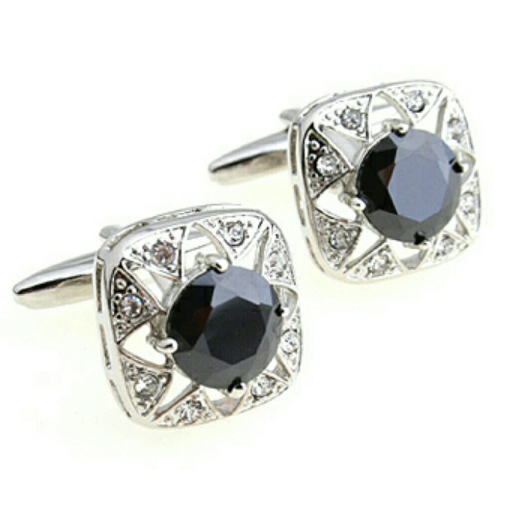 Cufflinks black gem