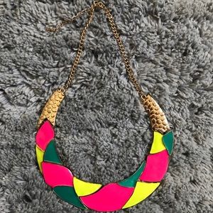 FOREVER 21 GEOMETRIC NEON NECKLACE