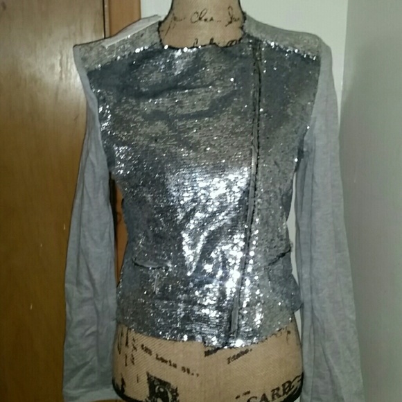 🎈Last One left🎈Sequins moto jacket - Picture 3 of 5