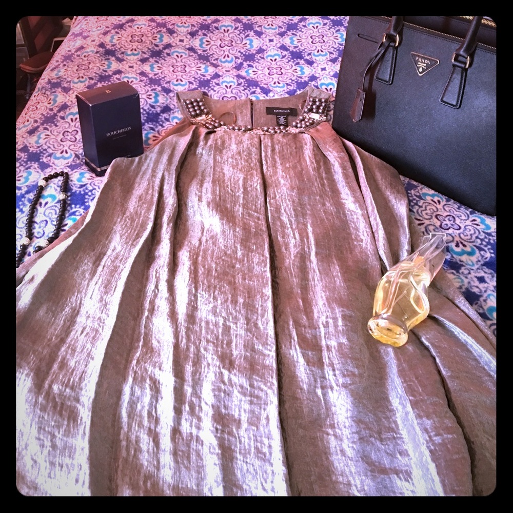 Pewter dress with neck jewelry size 16