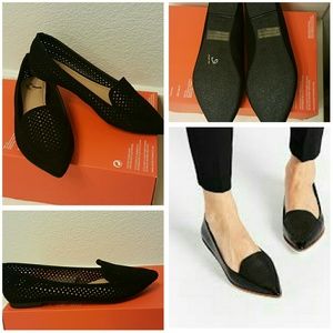 Suede Black Loafer Flats