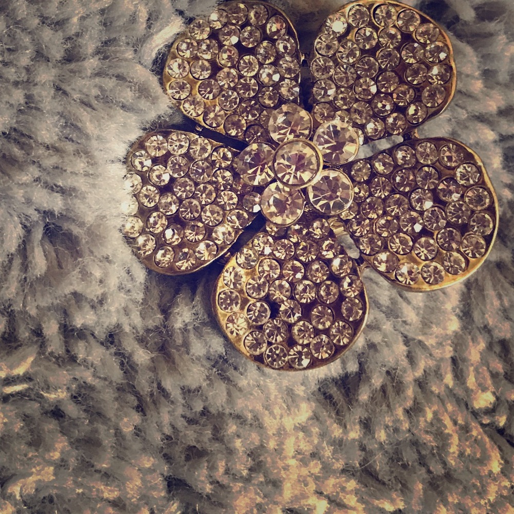 COCKTAIL ADJUSTABLE FLOWER RHINESTONES RING