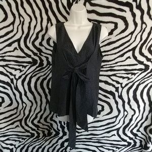 Polka dot silky tank top