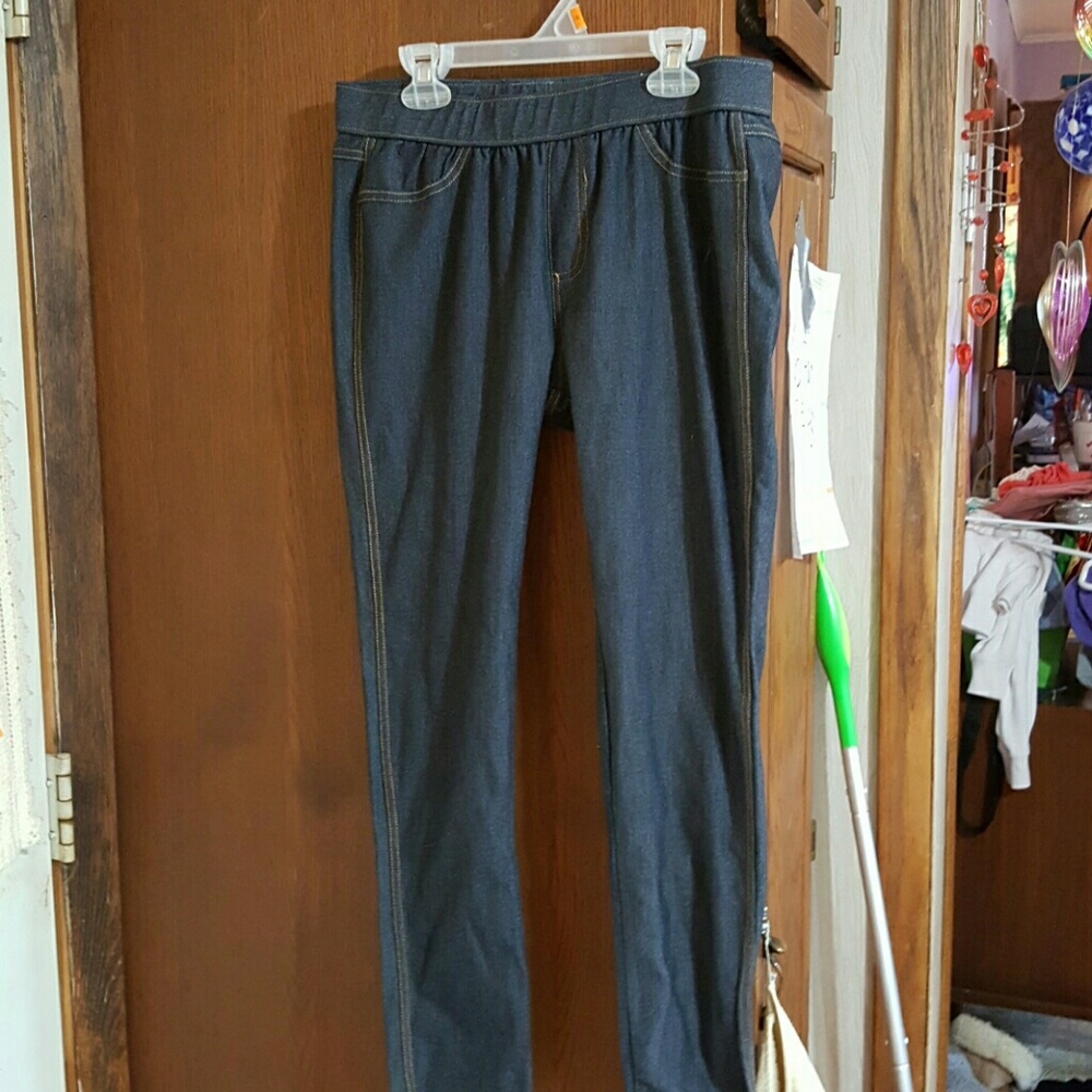 NWTGS EXHILARATION DENIM LOOK LEGGINGS L