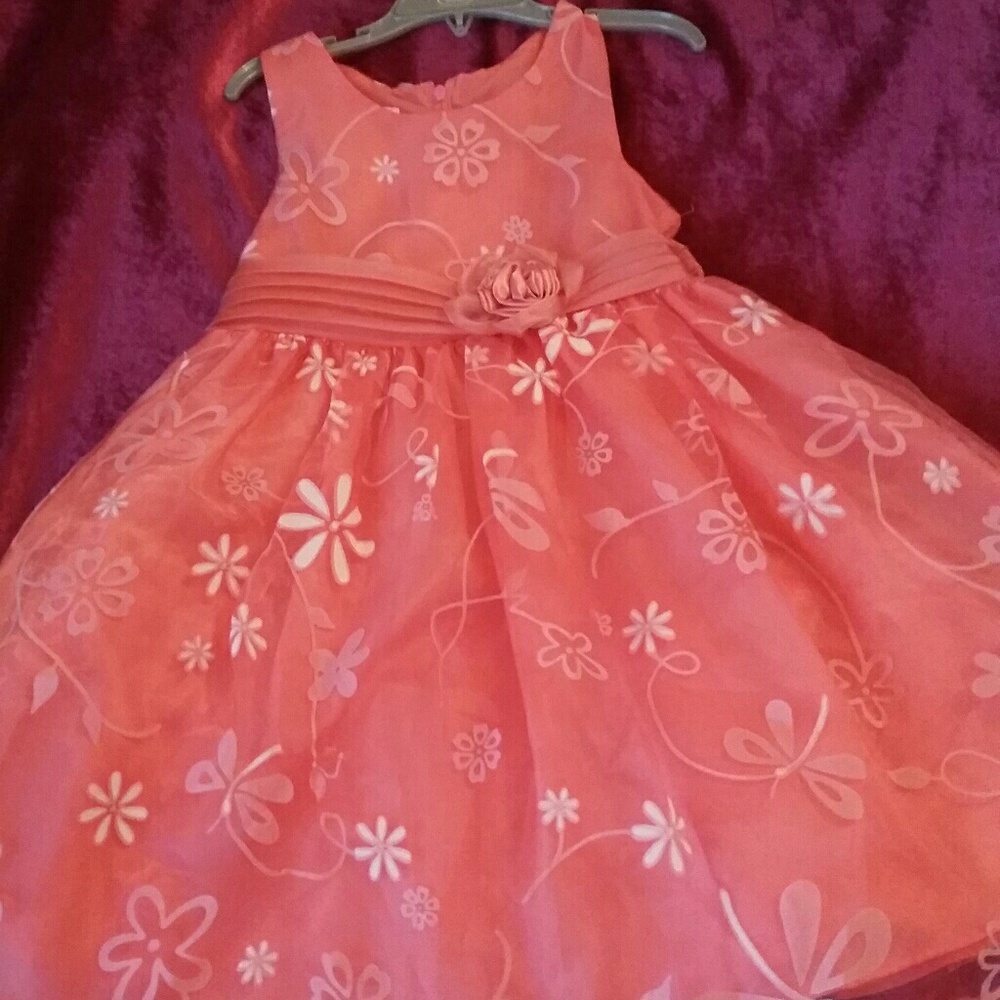 Peach lace Girls dress