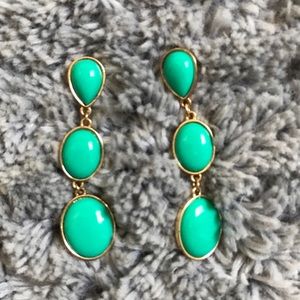 FOREVER 21 TEAL EARRINGS