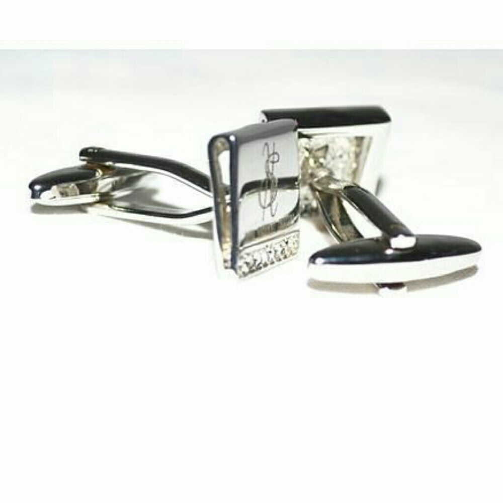 Cufflinks silver gem