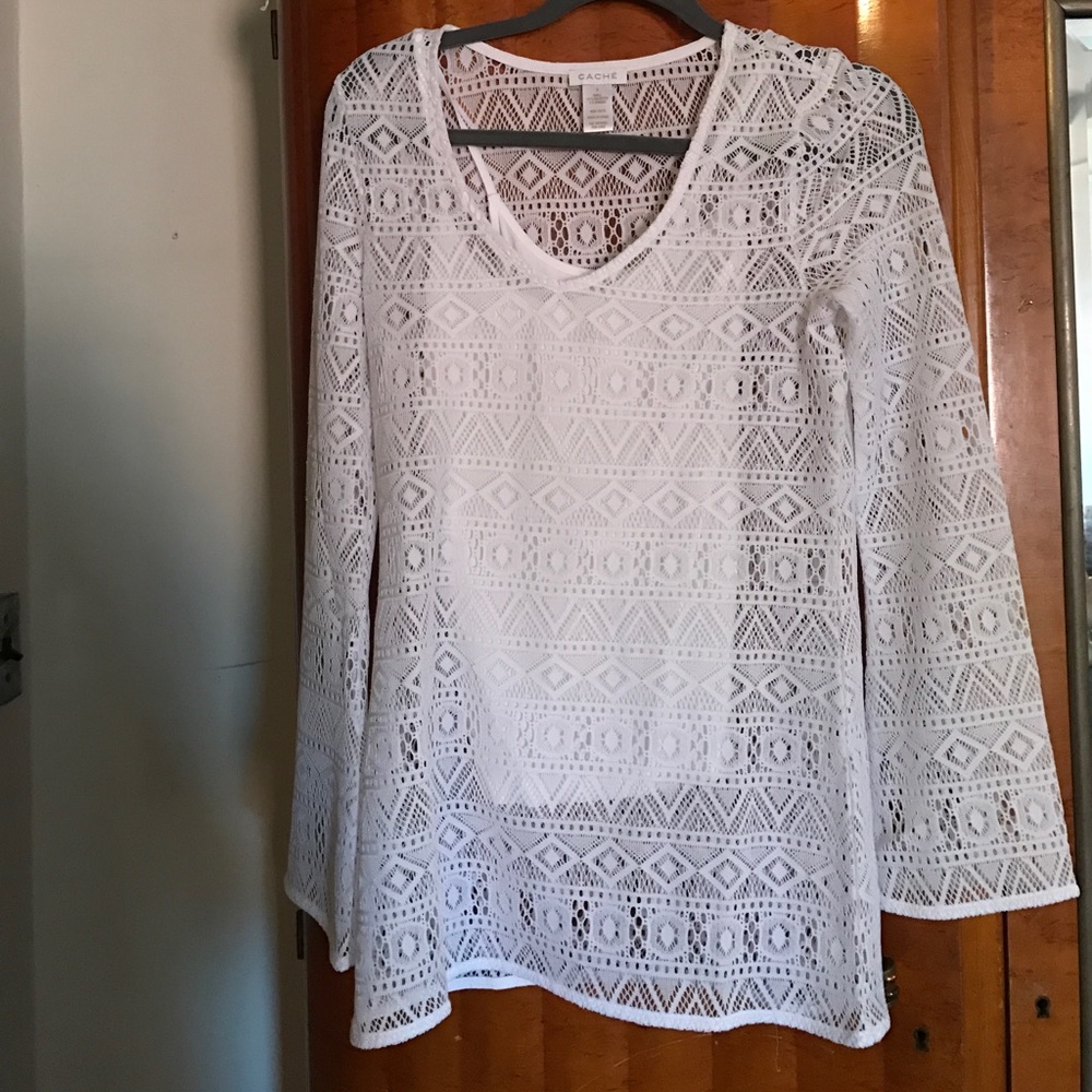 Cache lace bohemian top