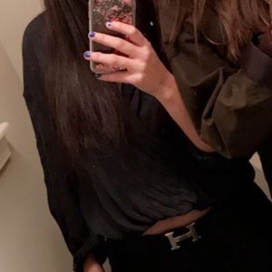 Silence and noice surplice navy top