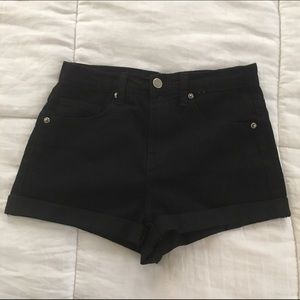 Black High Waisted Shorts