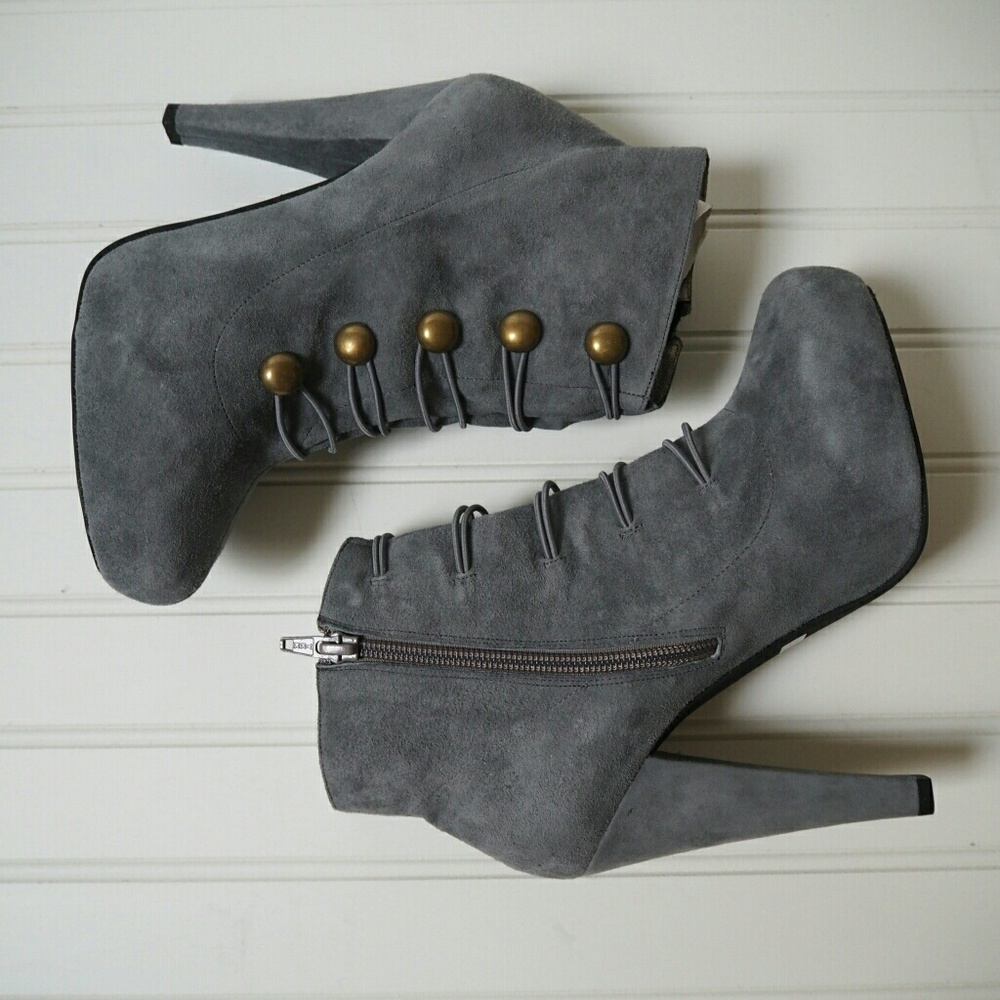 NEW Jeffrey Campbell Suede Ankle Bootie