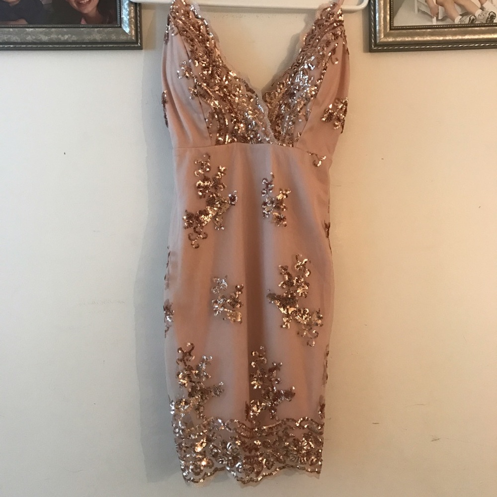 Gold Sequined Dress