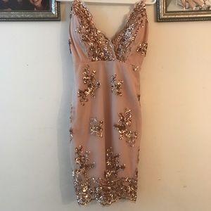 Gold Sequined Dress