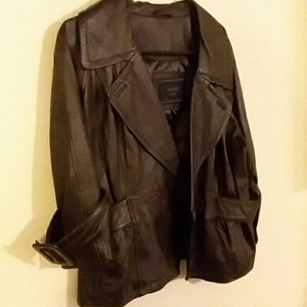 Like new chocolate leather jacket