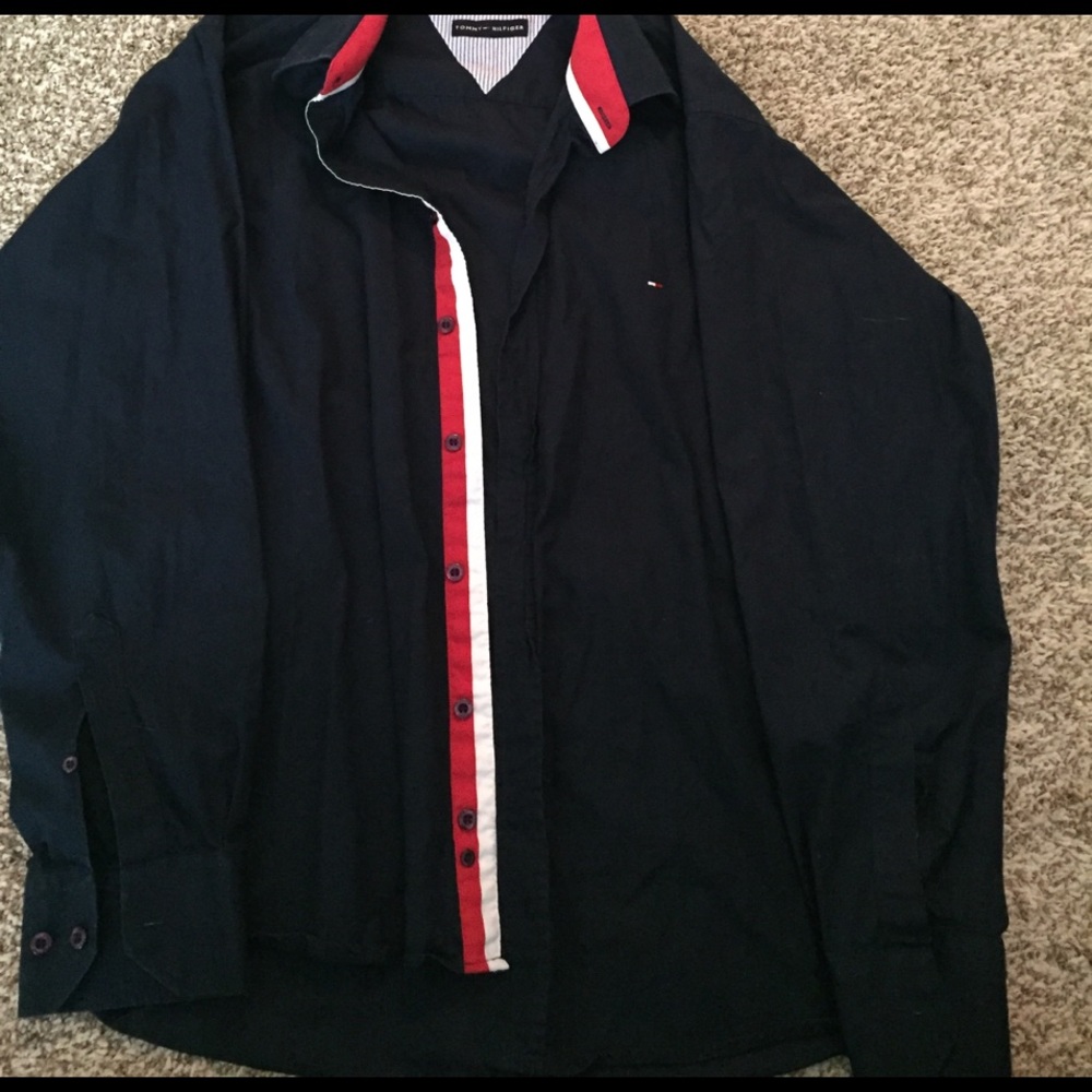 Vintage Tommy Hilfiger Navy button up