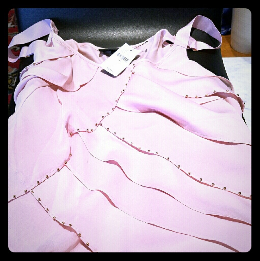 New with tags Lane Bryant dressy pink flutter tank