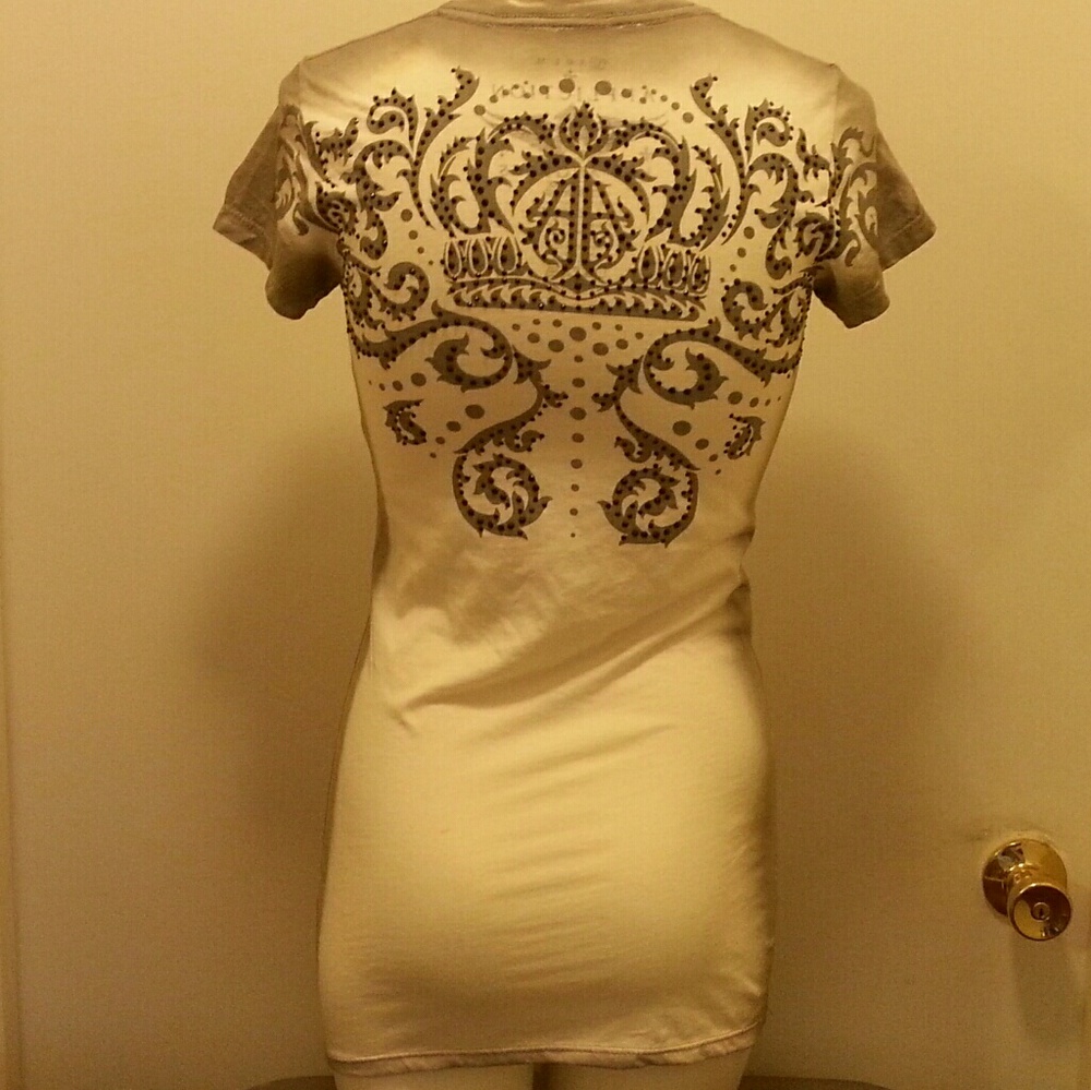 Women's Affliction shirt w/ rhinestone XS