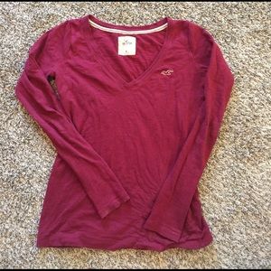 Maroon V neck