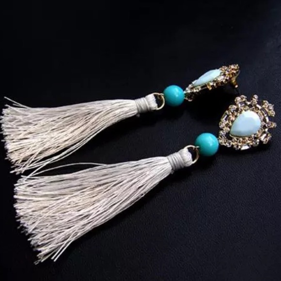 🚩BOGO Rhinestone tassel earrings - Picture 3 of 5