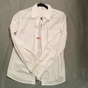 Jcrew white button down shirt