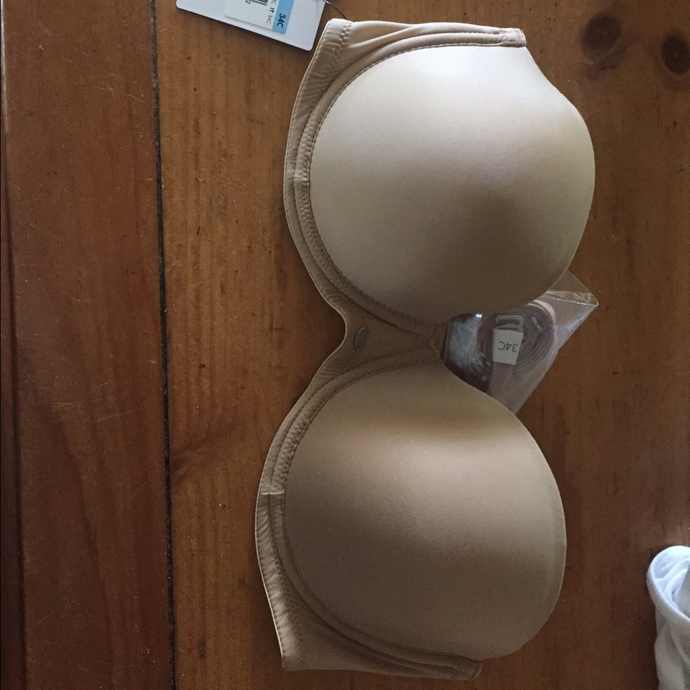 Nude strapless bra
