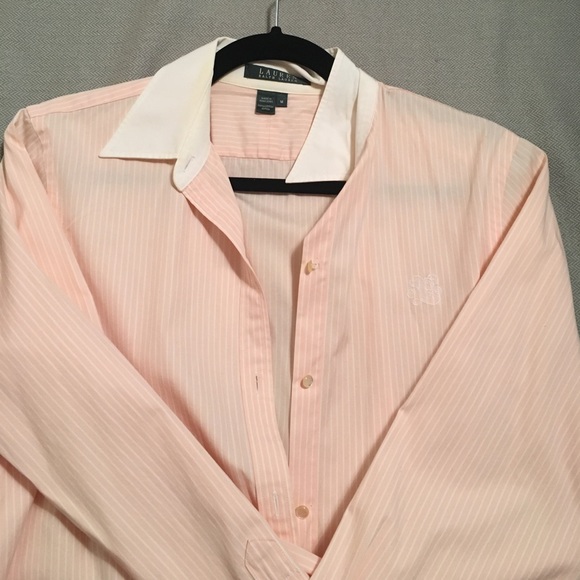 Pink and white striped Ralph Lauren button down - Picture 1 of 4