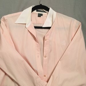 Pink and white striped Ralph Lauren button down