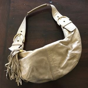 Coach Gold Nappa Leather Hobo Style 3673