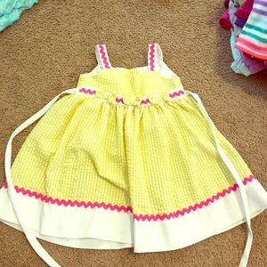 La princess pink and yellow dress