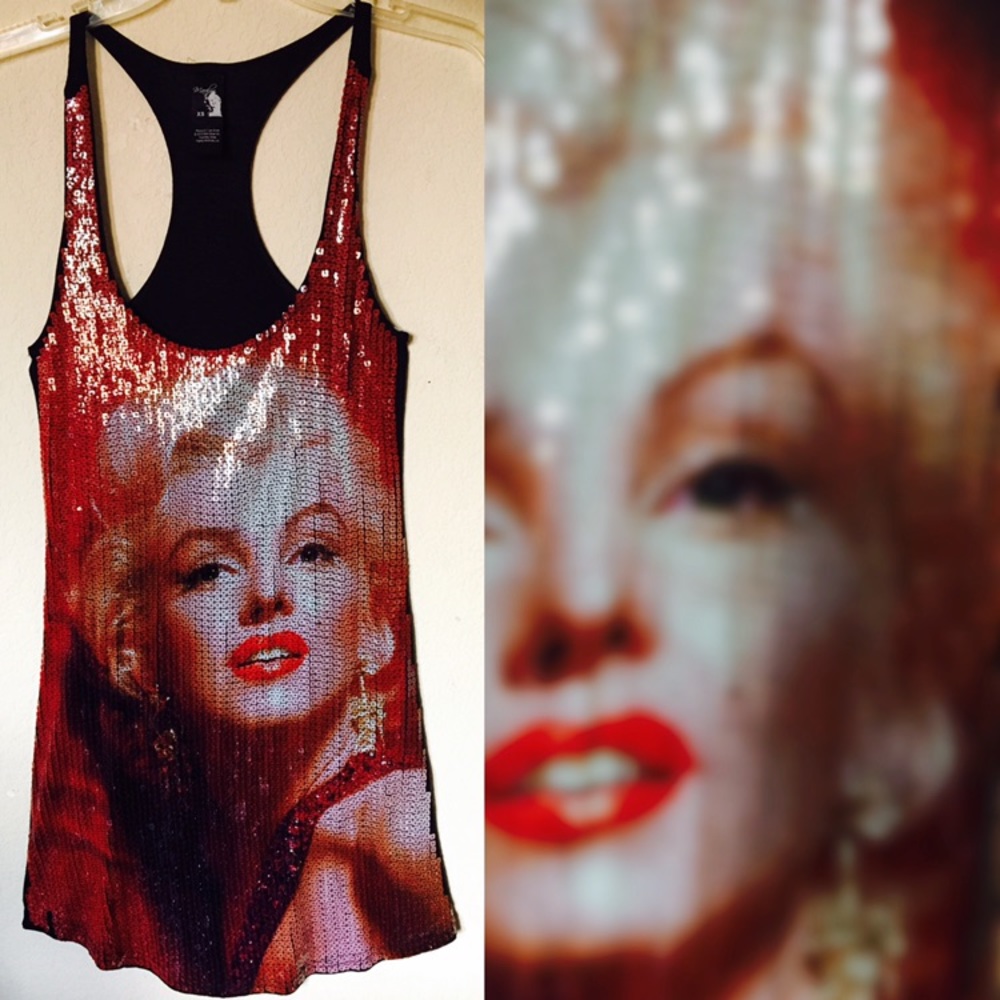 Marilyn Monroe Sequin Top [ Red ]