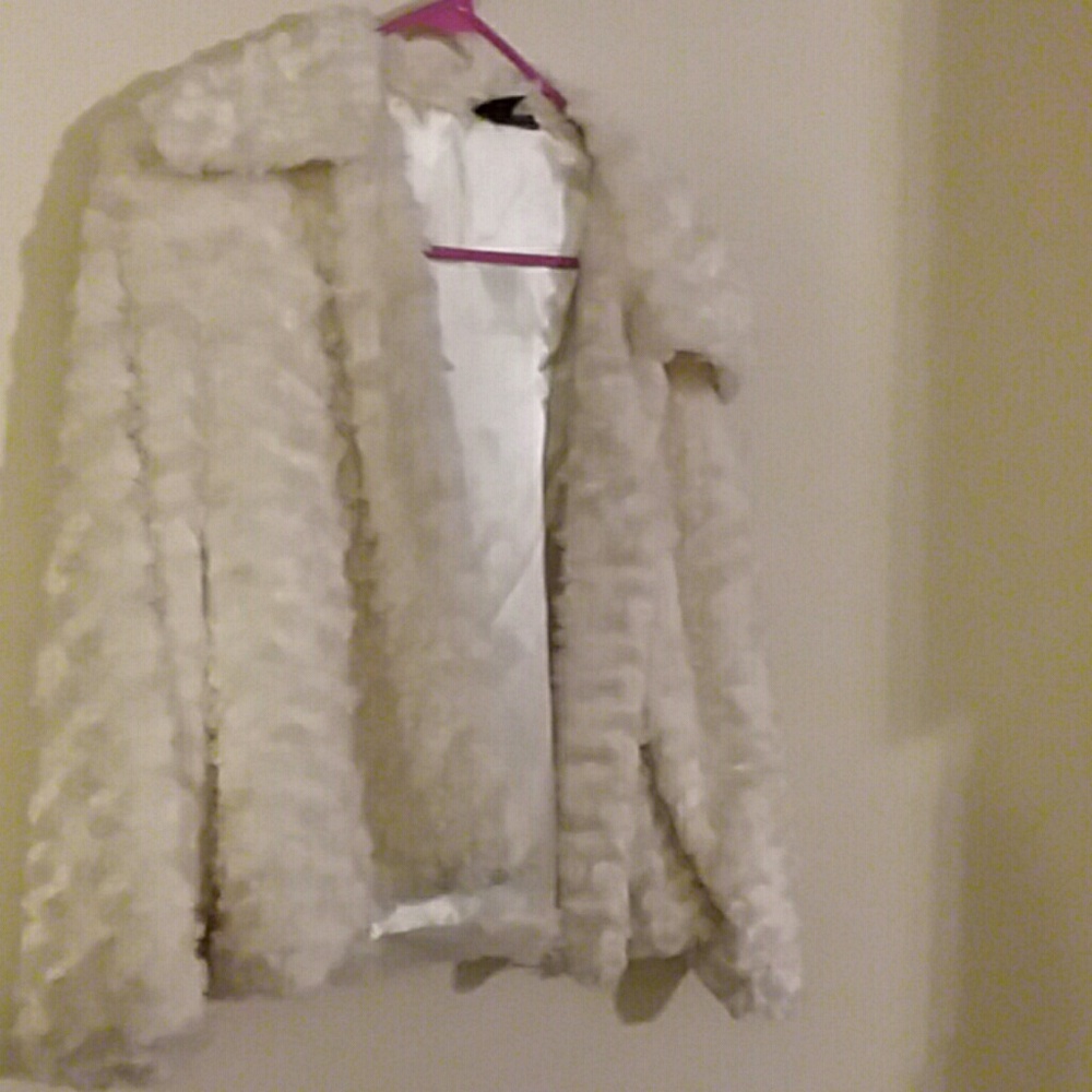 Reversible Faux Swirly Fur Coat