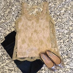 Gorgeous Moulinette Souers lace embellished tank