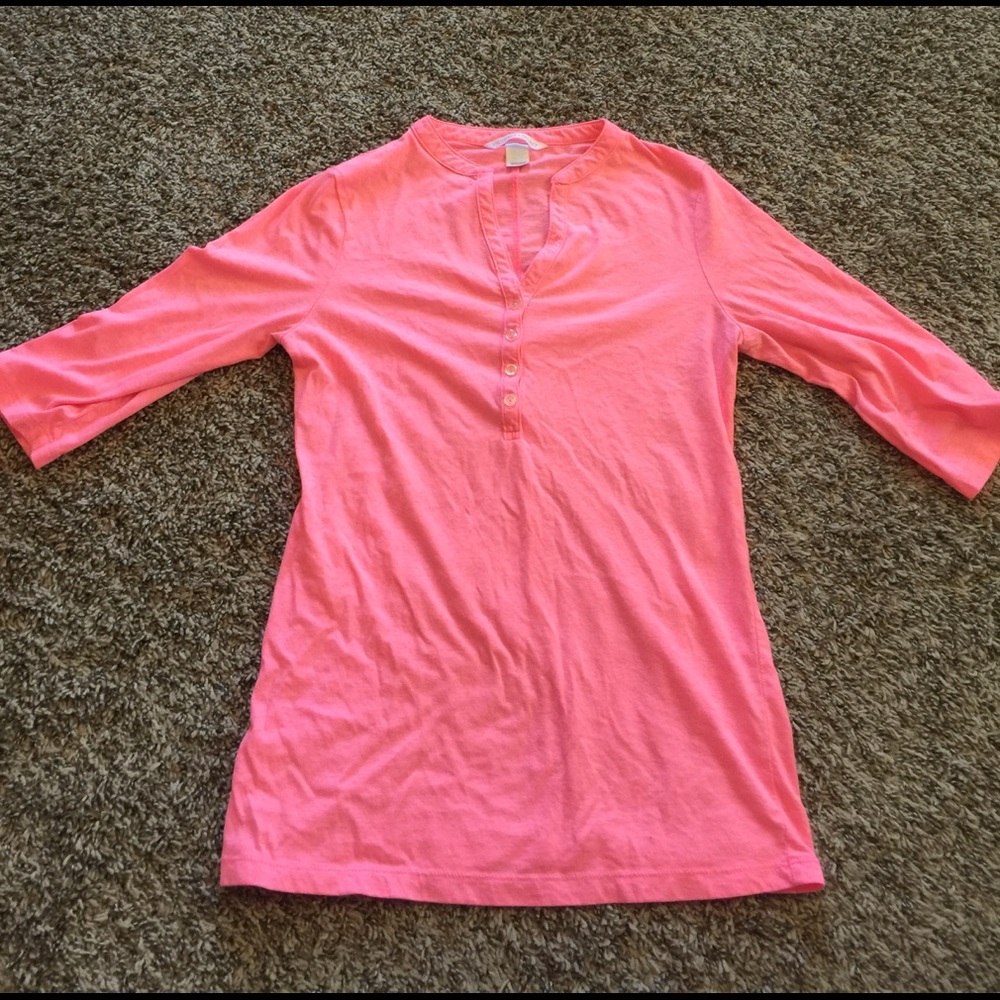 Hot pink 3/4 sleeve