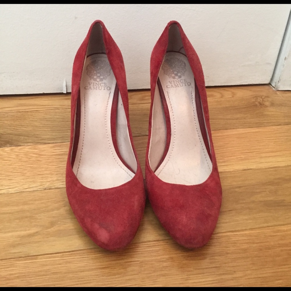 Red Vince camuto heels