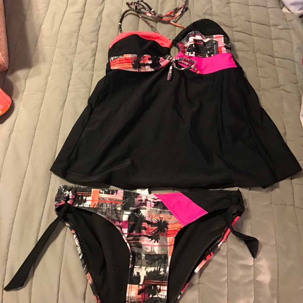 Tankini with bottoms bathing suit